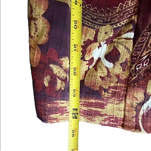 Requirements Women's XL Bohemian Paisley Tapestry Retro Blazer Jacket 2 Button - Picture 7 of 8